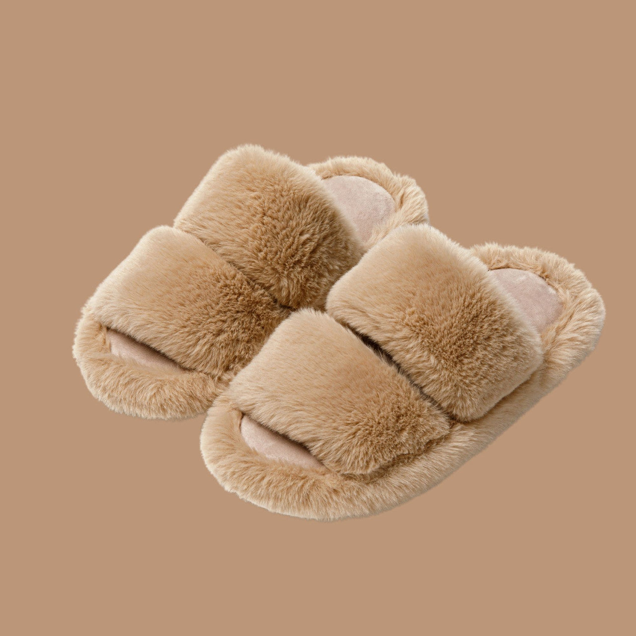 Fuzzy Double Cross Slipper