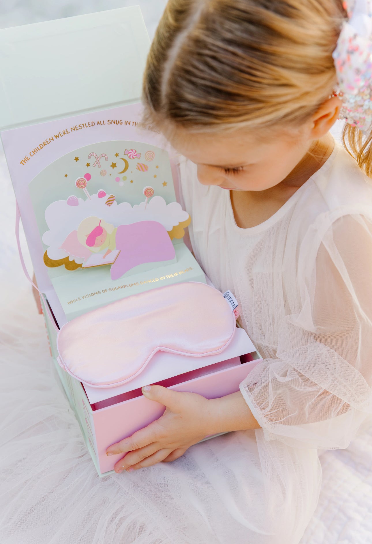 Visions of Sugarplums Sleep Mask, Pillowcase, & Bath Balm Set