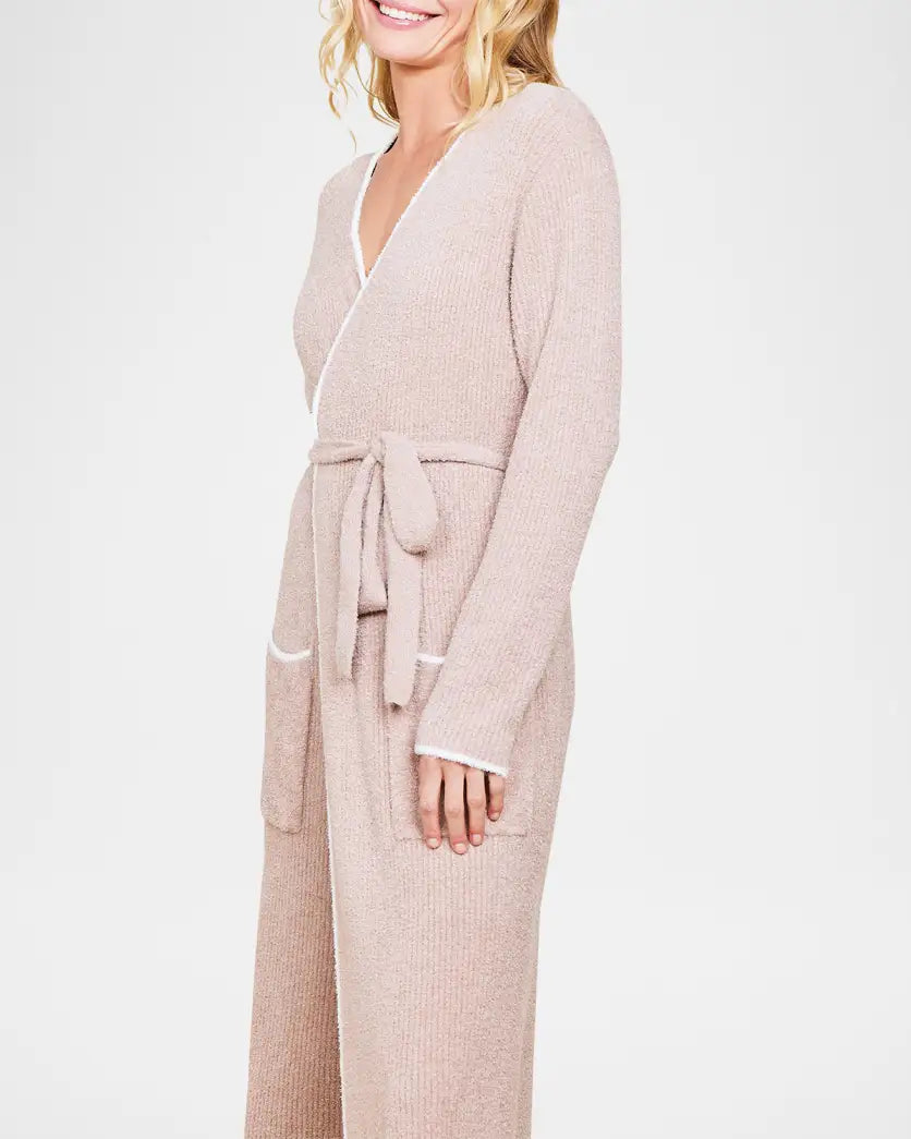 CozyChic Lite Contrast Ribbed Robe