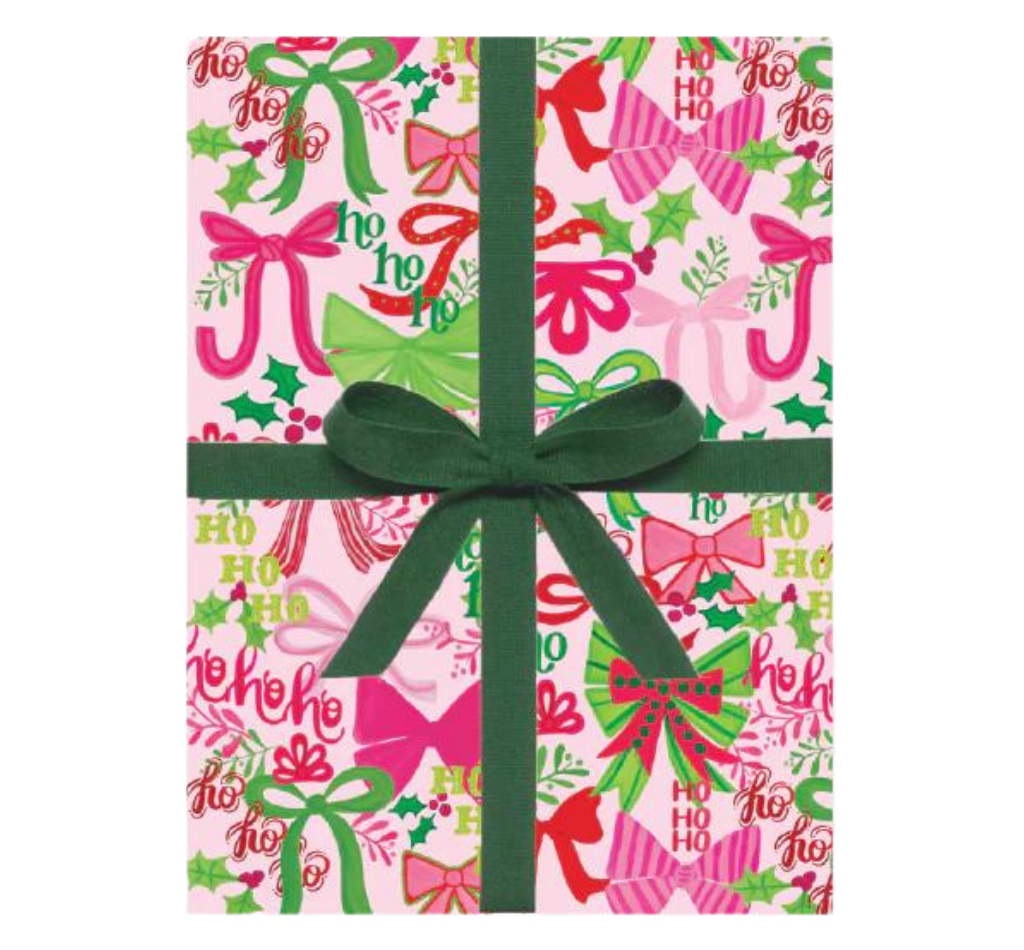Big Green Bow Wrapping Paper