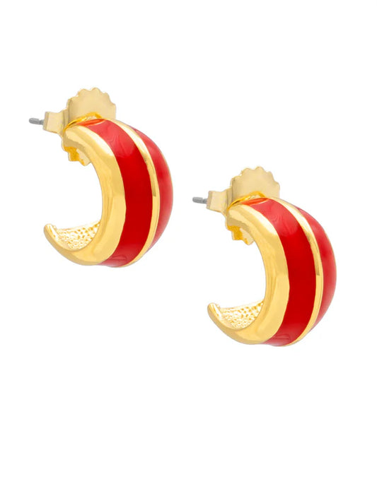 Clara Huggie Earring - Red