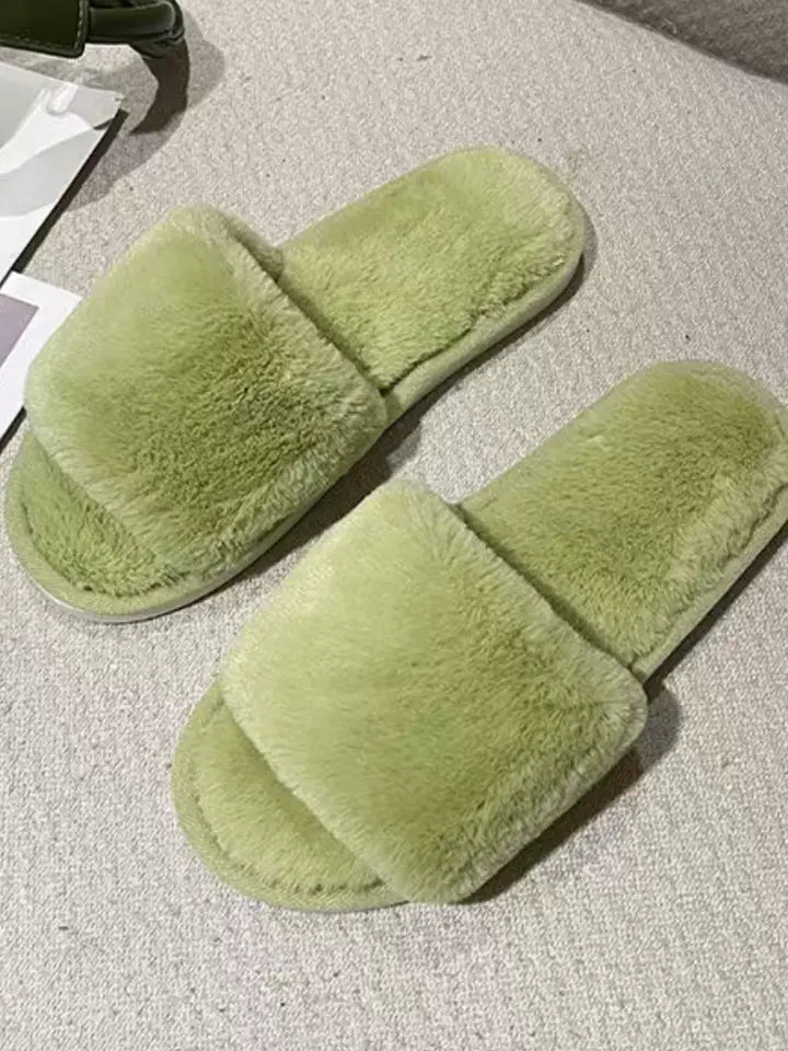 Open Toe Slipper - Green