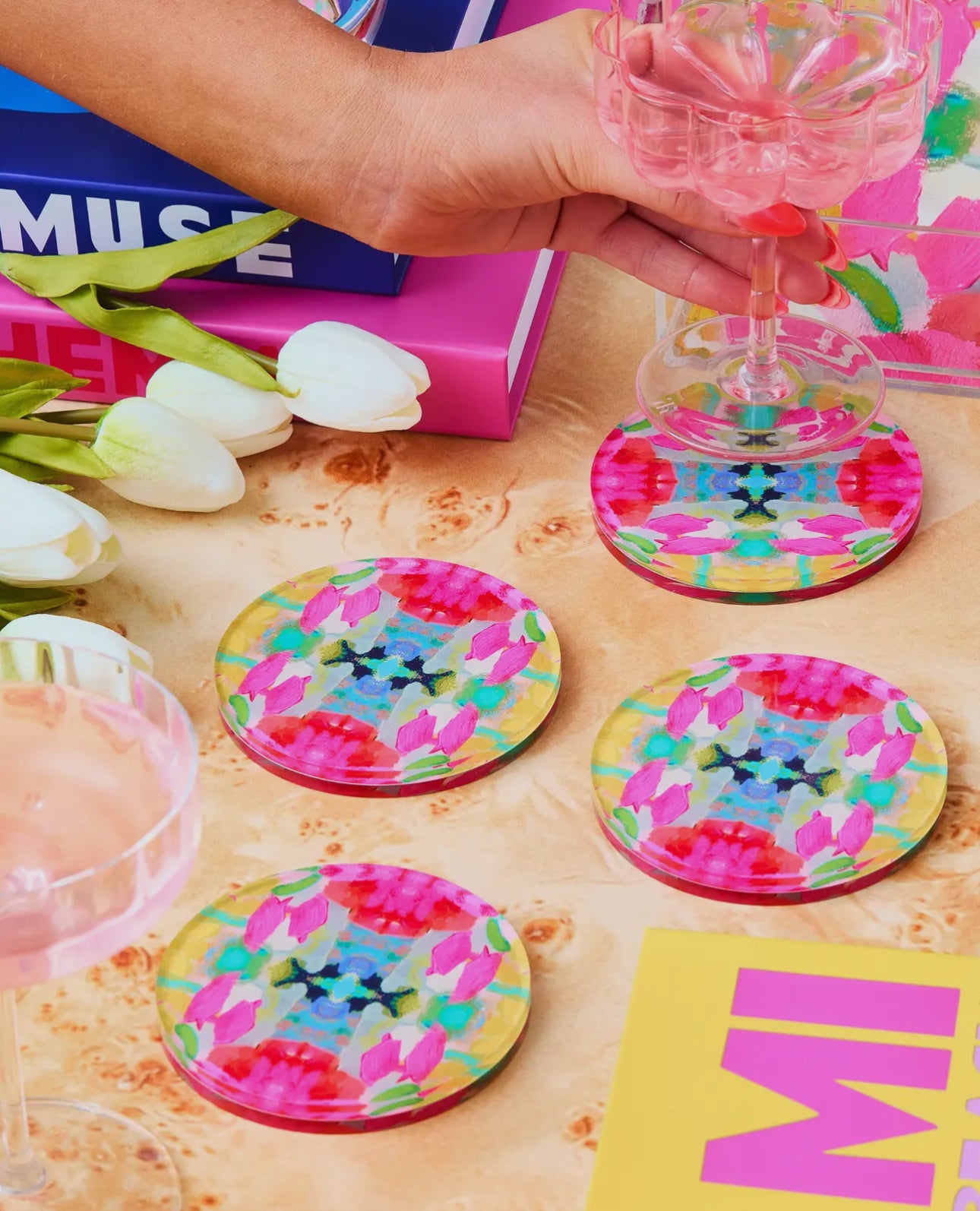 Pink Paradise Coaster Laura Park Designs X Tart By Taylor