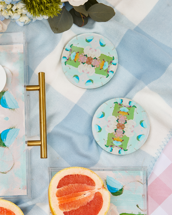 Monets Garden Green Coaster | Laura Park Designs X Tart