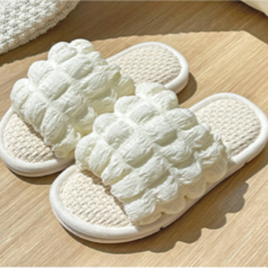 Puff Linen Slipper